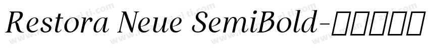 Restora Neue SemiBold字体转换